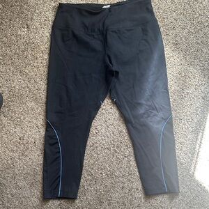 Avia Black Leggings for workout with Blue Accents
